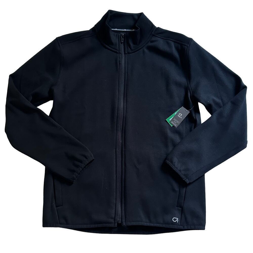 NWT Gap Fit Cozy Full Zip Jacket Black XXL 14-16